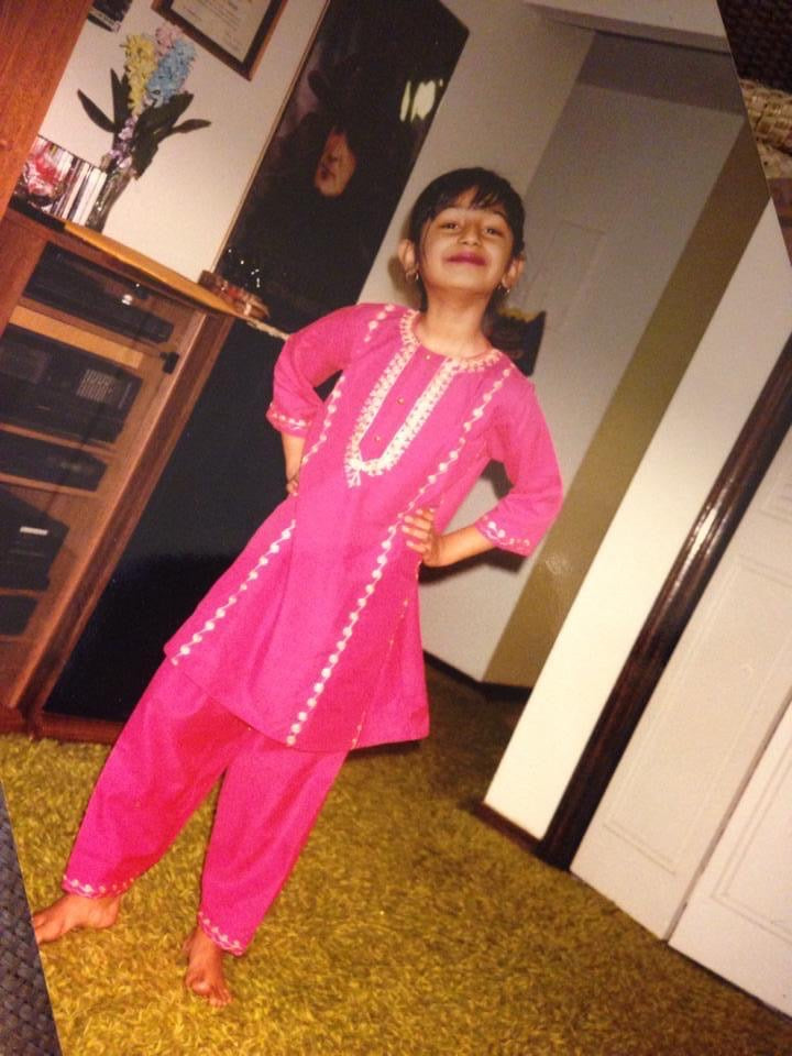 My first memory of experimenting with my mom's makeup after moving to the US at age 8.